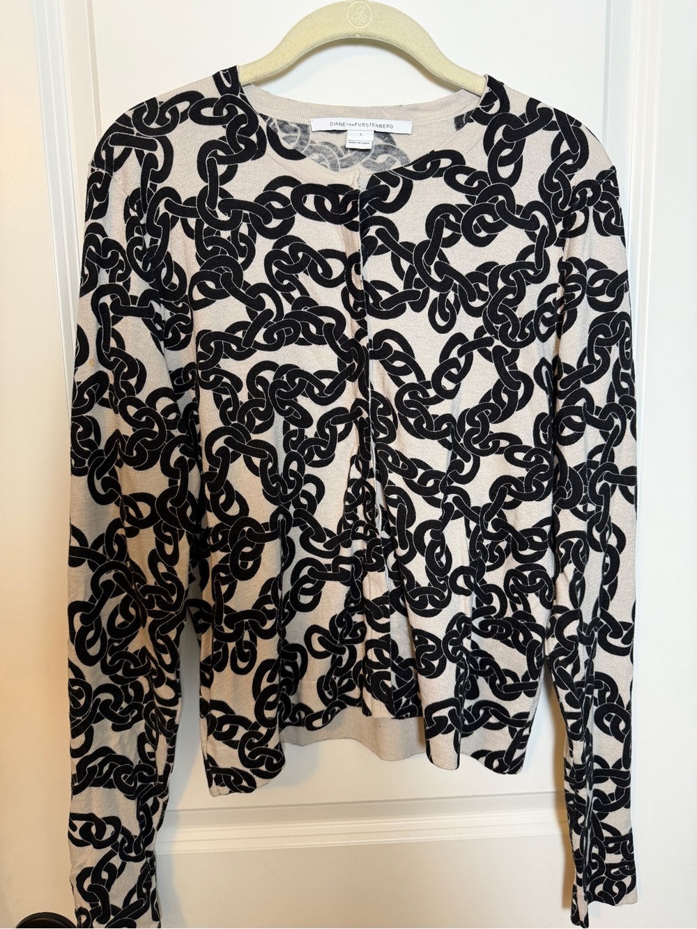 DVF Chain Print Ibiza Cardigan